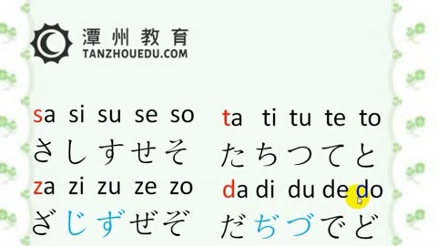 五十音--浊音 半浊音
